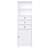 White Tall Storage Cabinet With 3 Drawers And Adjustable Shelves For Bathroom, Study, Office And Interior, MDF Board With Painted Finish-188976868