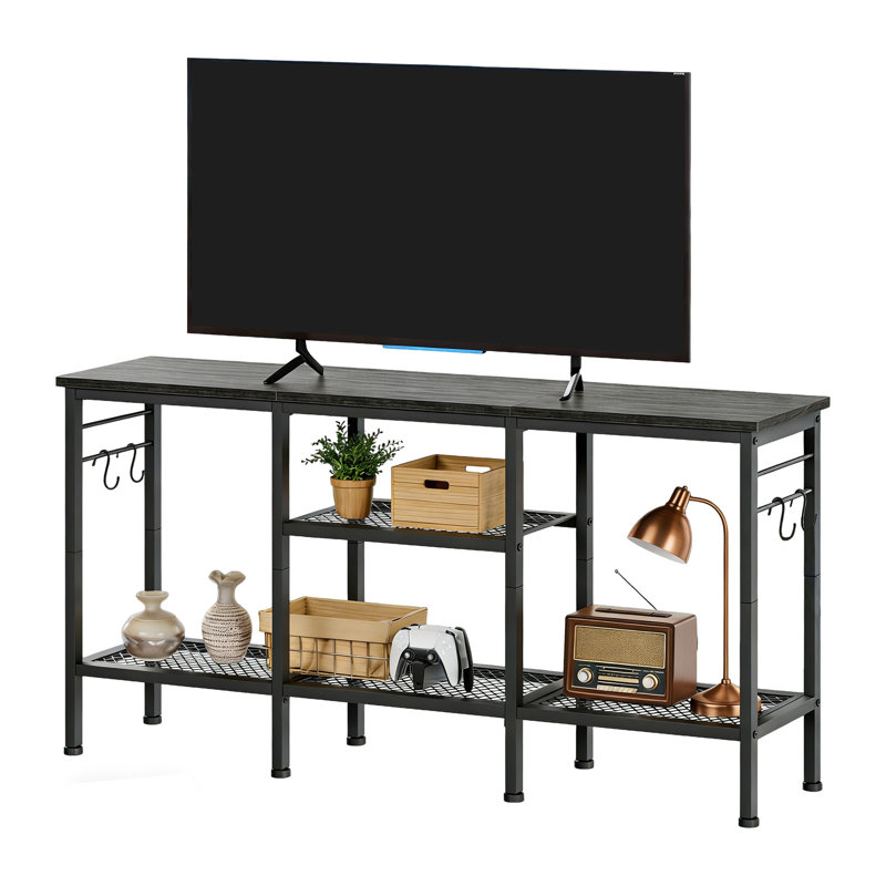 Unfinished TV Stand for TVs up to 55" with Fireplace Included