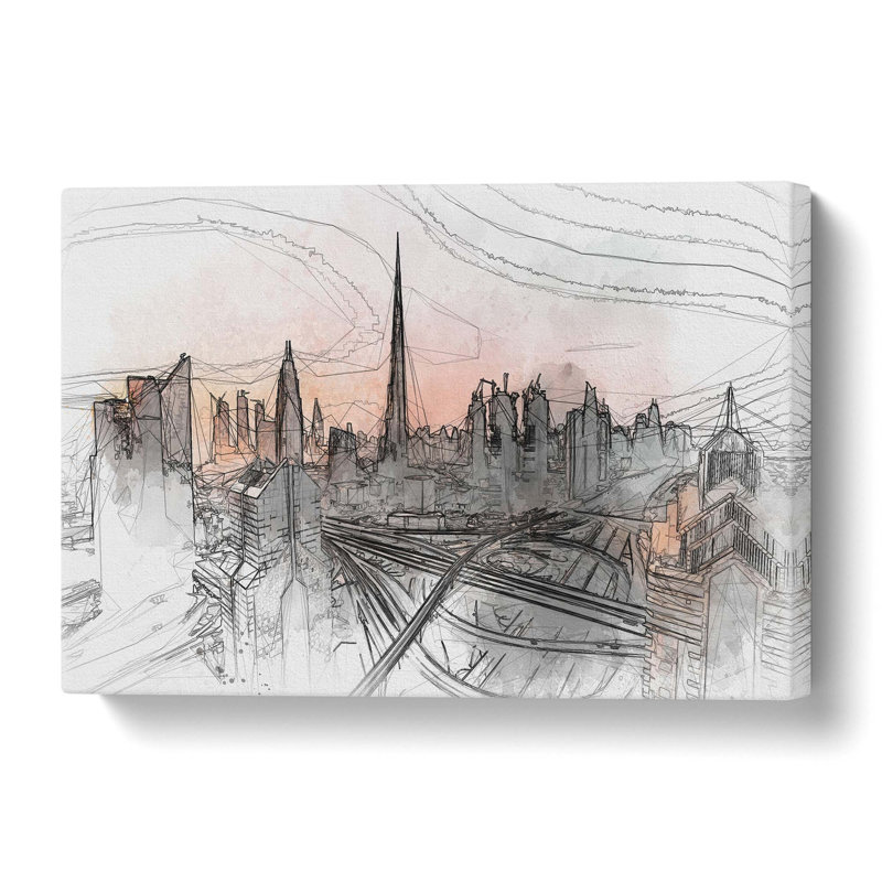 Burj Khalifa Dubai Skyline - No Frame Print on Canvas, 91.4 cm H x 61 cm W