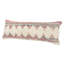 Oreiller 14 po x 36 po 100% coton rayé blanc cassé rouge bleu orange et vert