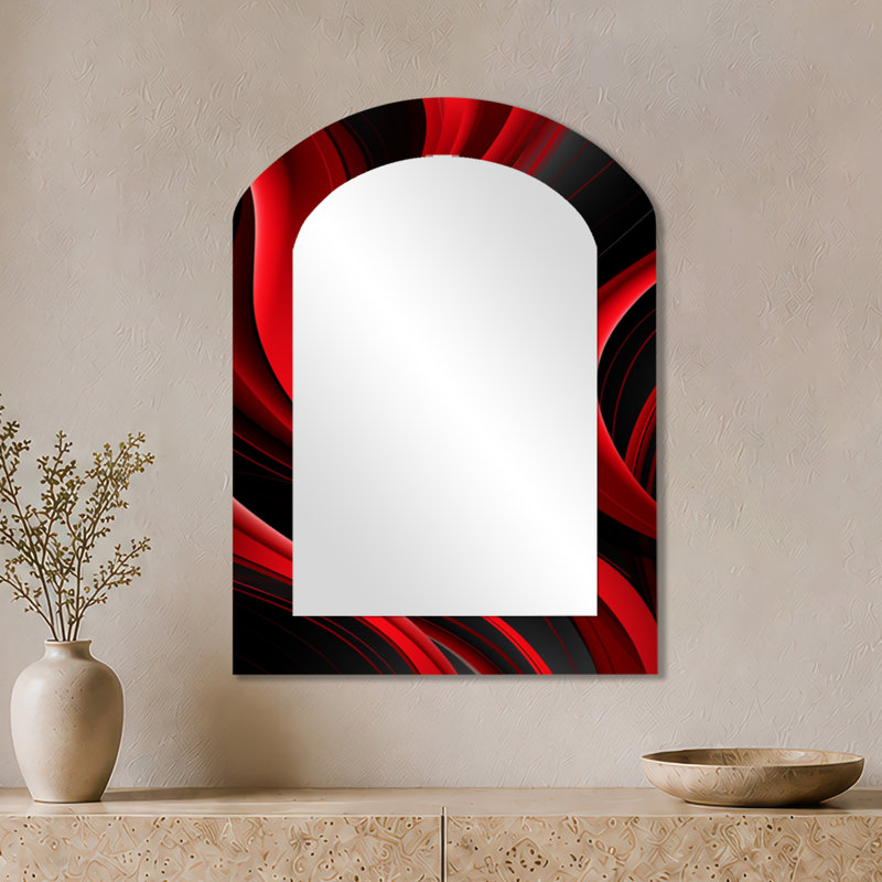 Miroir mural abstrait abstrait - Happy Streams, 34" x 25"