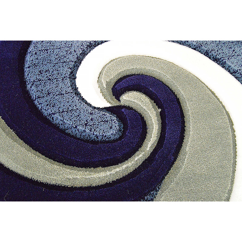 Adryn Performance Abstract Indoor Rug, Round 7'