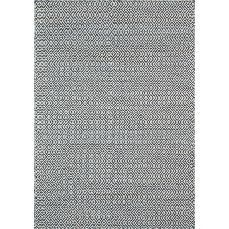 Tapis en laine tissé à plat à la main Sylvie, Rectangle de 5 pi x 7 pi 6 po
