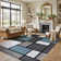 Astley Woven Geometric Blue/Gray/Ivory Area Rug – Modern Polypropylene Carpet for Living Room, Bedroom, or Office