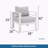 2-Pack 28" All-Weather Aluminum Patio Armchairs With Thick Light Gray Cushions & White Frame-2146860918