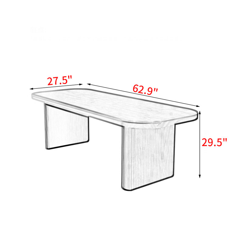 Table de salle à manger Guanciale, H 29,5 po x L 62,9 po x l 27,5 po