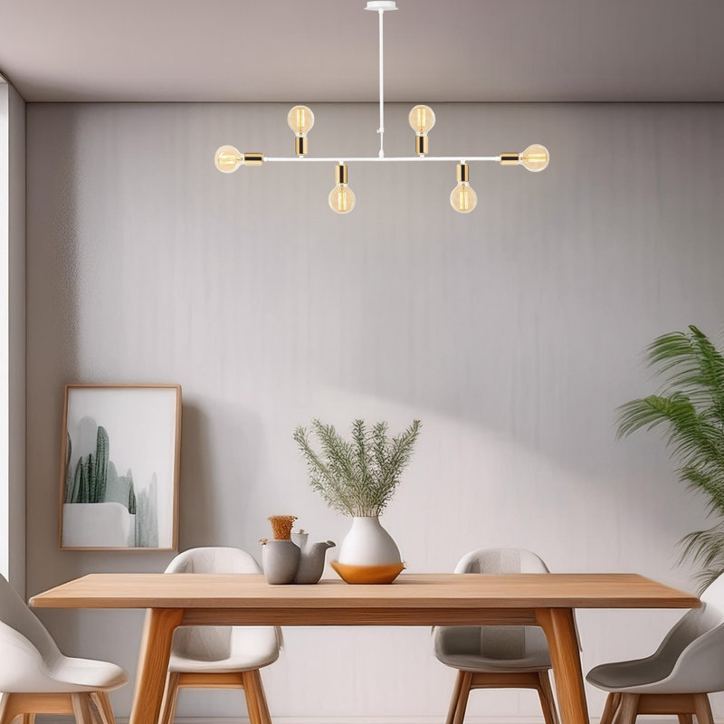 6 Lights Metal Body Chandelier
