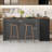 71"W Double Side Kitchen Island With Glass Door,  3 Cabinet And Drawers & Power Outlet