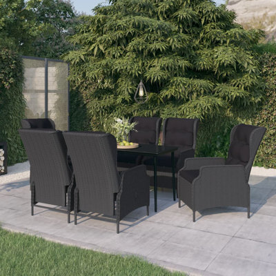 Rectangular 6 - Person 55.12" Long Dining Set with Cushions