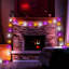 Guirlande d'Halloween, guirlande de citrouilles d'Halloween 16,4 pi, 30 lumières DEL orange et mauve à pile, 8 modes d'éclairage