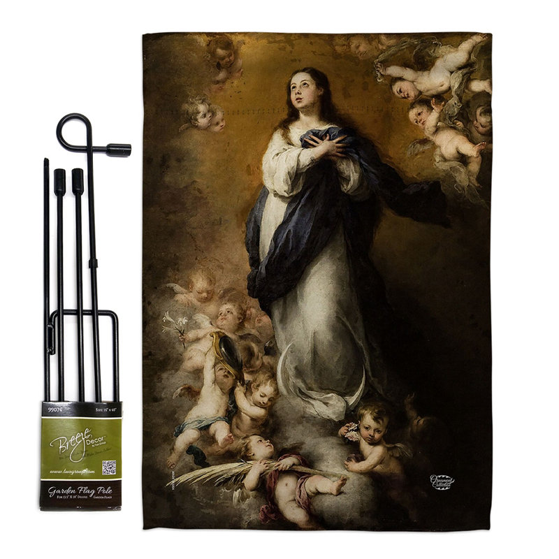 Double Sided 18.5'' H x 13'' W Polyester Flag Set