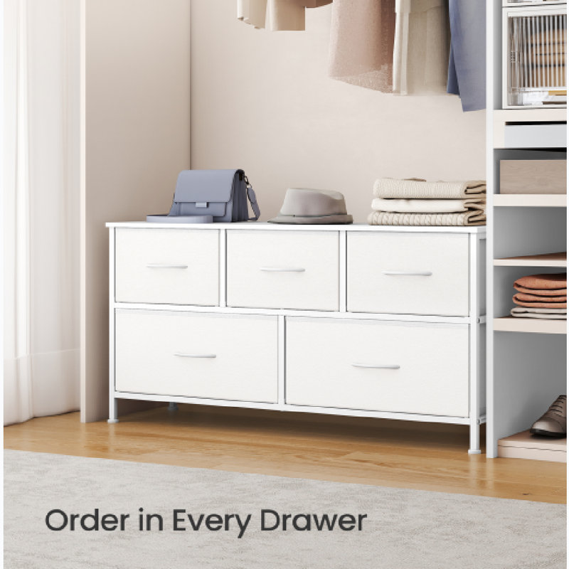 Steel 98.8 cm W Chest of 5 Drawers