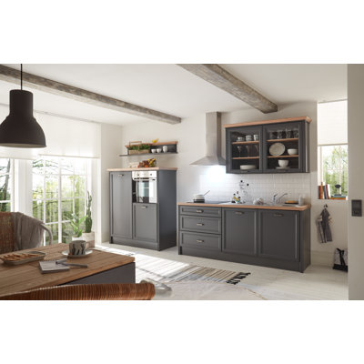 Jasmin Db 228cmH x 344cmW x 60cmD Particleboard Ready-to-Assemble Kitchen Cabinet Set