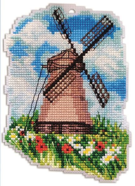 Windmill Counted Cross Stitch Kit by Alisena 8078A