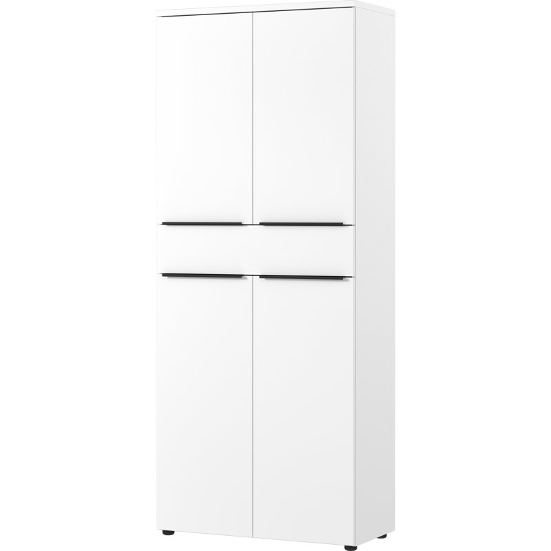 Mapua 6 -Door Storage Cabinet, White/Graphite