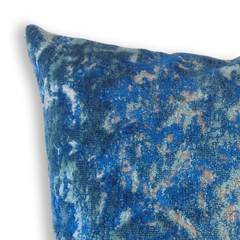 Coussin Ladonna, 12 po x 18 po, Bleu, Coussin lombaire