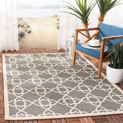 Tapis d'intérieur / extérieur à motif géométrique Courtyard Performance