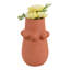 Vase de table artistique en terre cuite pour intérieurs modernes - Vase haut à fleurs en forme de silhouette, idéal pour la salle à manger, une console ou la décoration intérieure - Rouge et orange-634714883