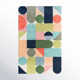 Glory Geometric Handmade Tufted Wool Blue/Green/Light Orange Area Rug