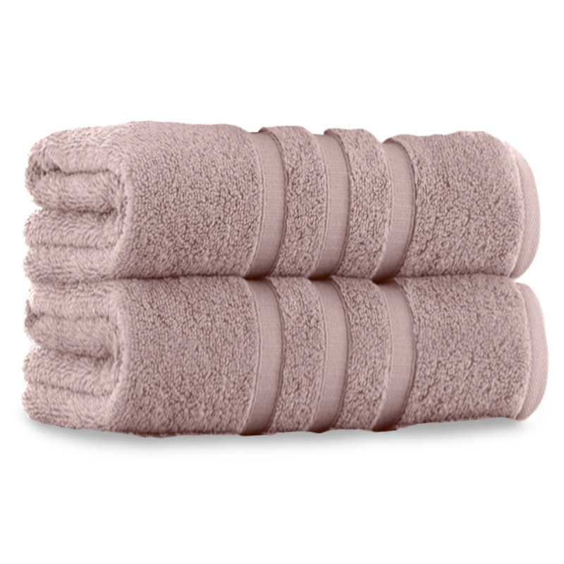 Zero 2 Piece Bath Towel Same-Size Bale, Blush Pink, Jumbo Bath Sheet - 2 Pack