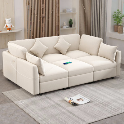 6 - Piece Upholstered Sectional