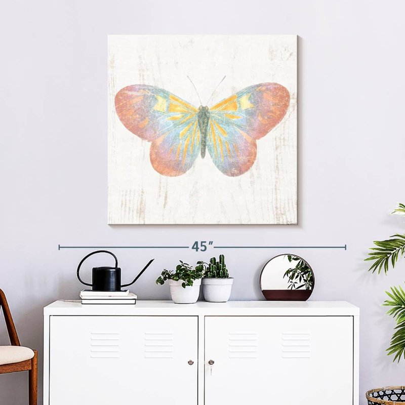 Papillon de grange blanche Brampt I, H 30 po x l 30 po