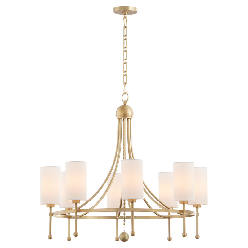 Lee Boulevard 8 Light Bead Chandelier | Aged Brass, Aged Brass