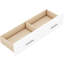 Grand lit avec accessoires pour tablettes, tiroirs et tablettes de rangement