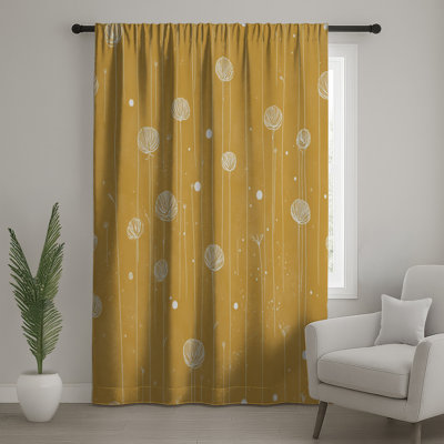 Rideaux à fleurs, voilages et voilages à motif floral - 1 panneau
