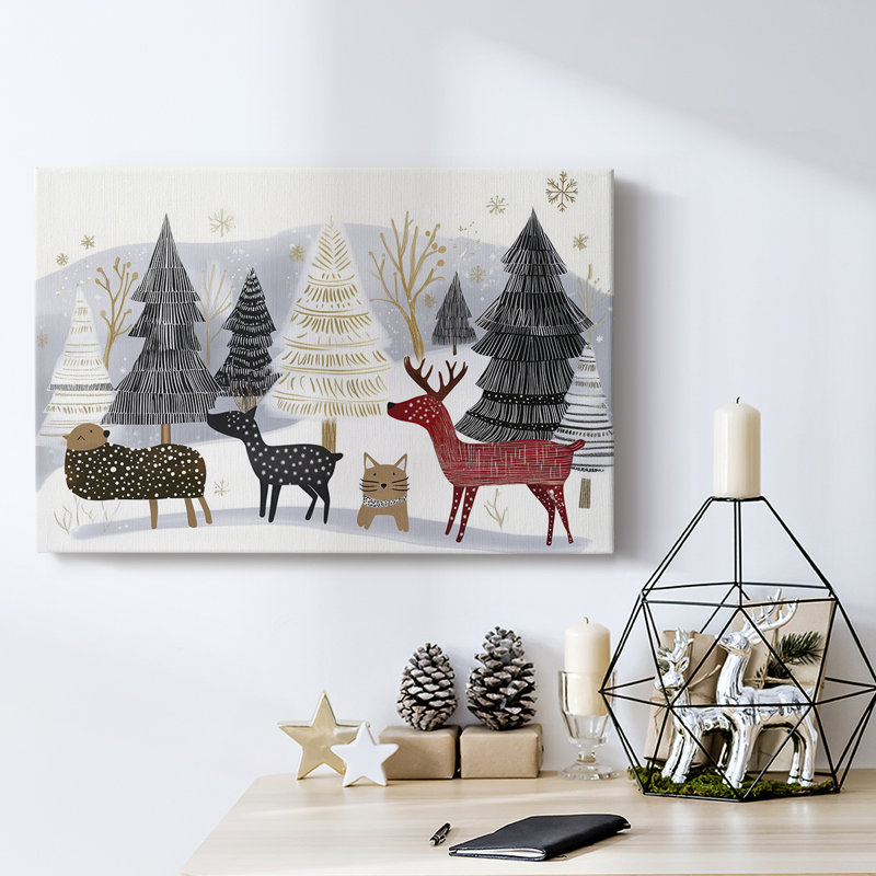 Christmas Holiday Arts - Toile tendue avec châssis XMA171701, H 12 po x l 18 po