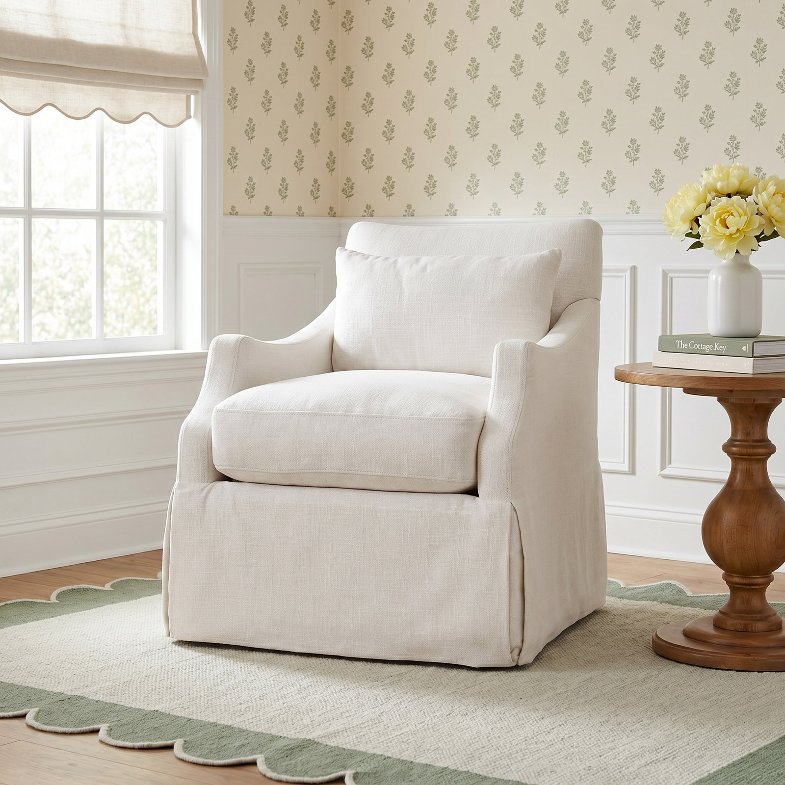 Rossi Swivel Armchair, Paxton Sand