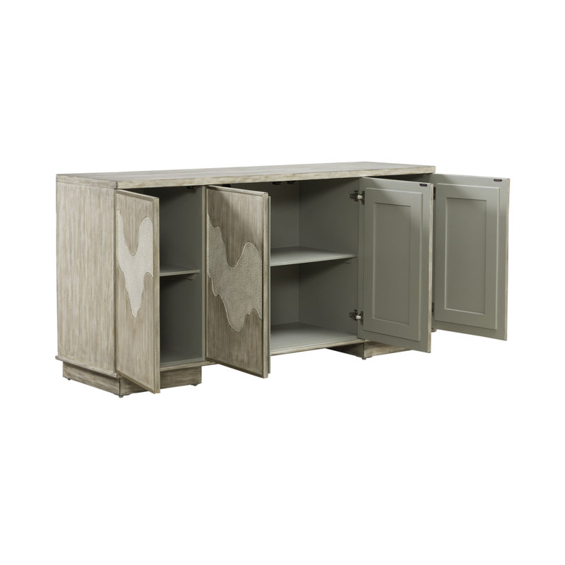  Armoire d'appoint 4 portes avec tablettes Emry
