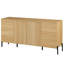 Classeur en bois de 61,6 po de largeur avec tablettes Aadham-1759752307