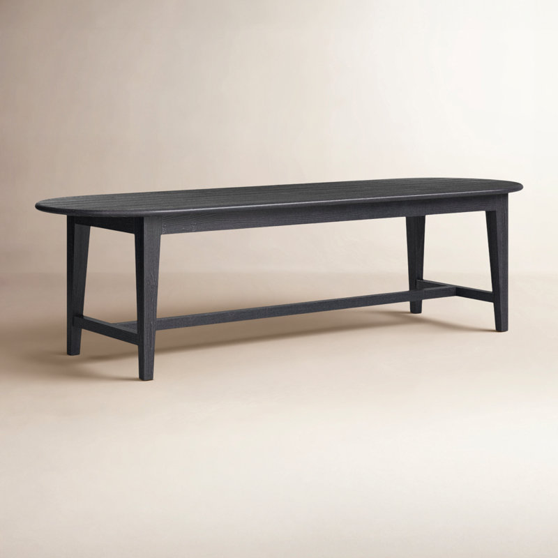 Alfie Dining Table 87"-Black Pine, Honey Pine, 30" H x 87" L x 35.5" W