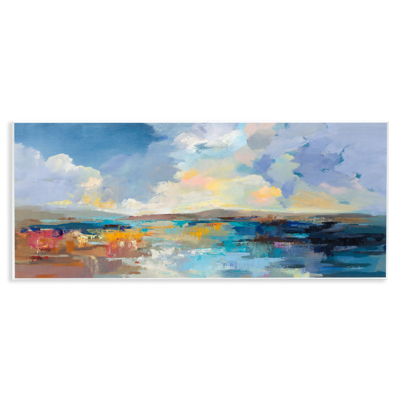 «Seaside Sunset», art mural abstrait par Silvia Vassileva