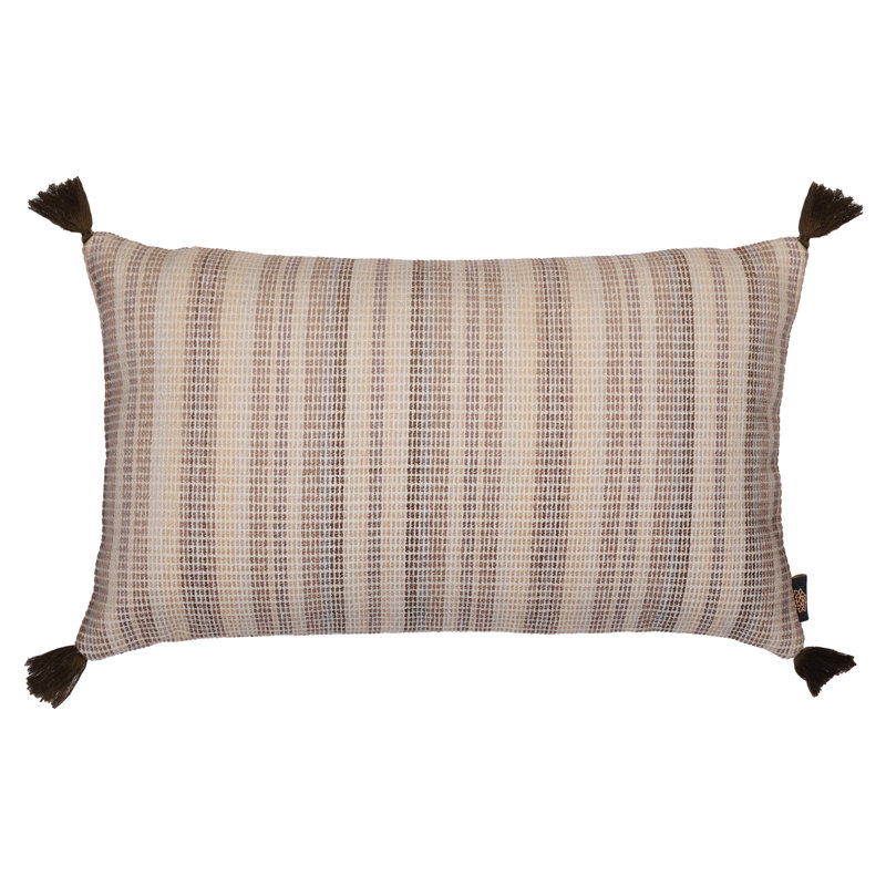 Housse de coussin en jacquard Oksana (paquet de 2), Sable, Rectangulaire, H 12 po x l 20 po