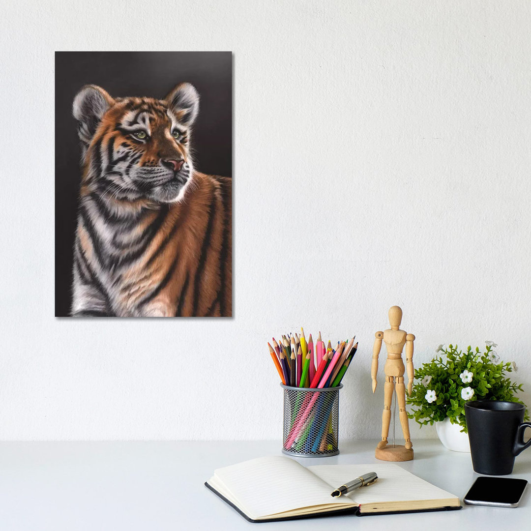 Tiger Cub von Richard Macwee - Giclée auf Leinwand ohne Rahmen Galerie-verpackt