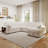 Clitheroe 116.5" U-Shaped Corduroy Convertible Pull-Out Reclining Sectional Sofa Bed with Storage Chaise and Armrest-1503991851