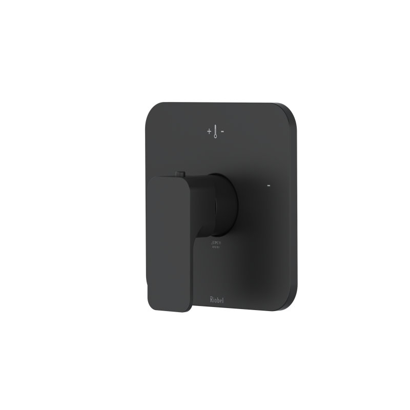 Equinox 3/4" Thermostatic Trim Without Volume Control, Black
