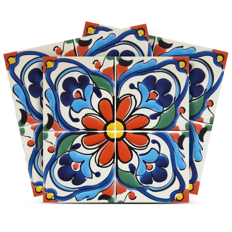 Carrelage mosaïque auto-adhésif en vinyle 7 po x 7 po (ensemble de 24)