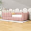 Lit tapissier de plancher avec rails entourant-533436627-533436630