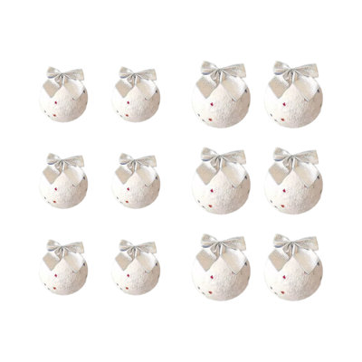 Christmas Ball Decoration Pendant Ball Snowball Pendant Bow Christmas Tree Decoration Scene Layout Window Shop Front