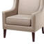 Fauteuil à oreilles rembourré avec garniture cloutée Katahdin -653527450