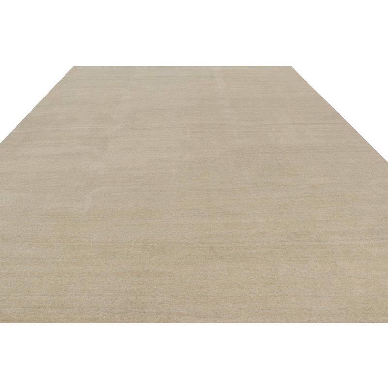 Rug & Kilim’S Oversized Contemporary Textural Solid Rug In Beige Tones