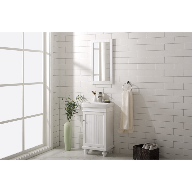 Ensemble de meuble-lavabo simple 17 po Gros, Blanc
