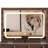 Retro Bohemian Style Vanity, Vantiy Desk with Mirror and  LED Lights, Dressing Table with Flip-Top Tabletop-1277127992