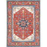 Tribal Hand-Knotted Wool Rust/Rust Area Rug
