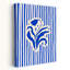 Reproduction d'art mural moderne moderne abstrait botanique abstrait bleu audacieux-129771988