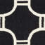 Rodgers Hand Woven Flat Weave Wool/Cotton Geometric Rug in Black/Grey-546477261