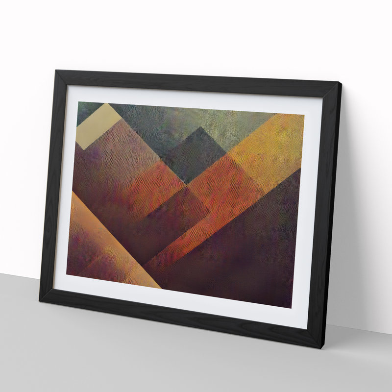 Halftone Vol.4 Abstract - Single Picture Frame Print, Black Framed, 46cm H x 64cm W x 2cm D